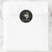 Sticker Rond Dinosaurus Karaté Funny Karatesaurus T-rex Graphiq (Sac)