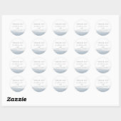 Sticker Rond Dip Dye Blue Aquarelle Mariage Faveur (Feuille)