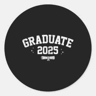 Sticker Rond Diplômé 2025 Pour Cl De 2025 Diplôme 25