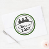 Sticker Rond Diplômé - Classe de 20XX (Enveloppe)