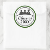 Sticker Rond Diplômé - Classe de 20XX (Sac)