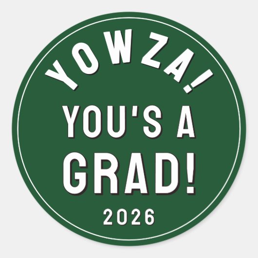 Sticker Rond Diplômé Créatif 2026 (Devant)