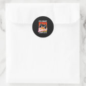 Sticker Rond Diplôme de 8e année de gamer (Sac)