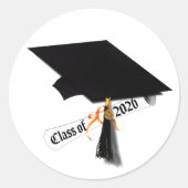 Sticker Rond Diplôme de casquette de 2026 (Devant)