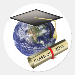 Sticker Rond Diplôme de classe mondiale