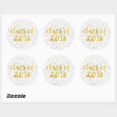 Sticker Rond Diplôme de Faux Gold Foil (Feuille)