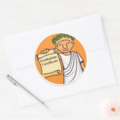 Sticker Rond Diplôme de fin d'études de la Rome antique César (Enveloppe)
