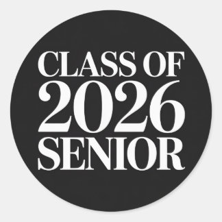 Sticker Rond Diplômé de la promotion 2026 en style minimaliste