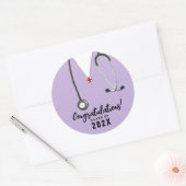 Sticker Rond Diplôme de l'école de soins infirmiers (Enveloppe)