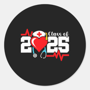 Sticker Rond Diplômé De L'École De Soins Infirmiers - Cl De 202