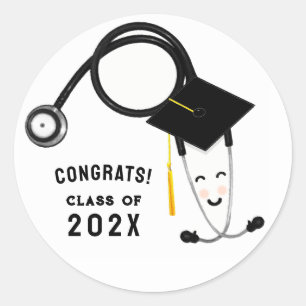 Sticker Rond Diplômé de l'école d'infirmières