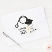 Sticker Rond Diplômé de l'école d'infirmières (Enveloppe)