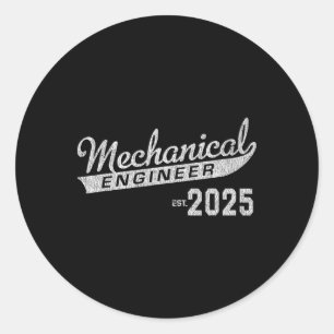 Sticker Rond Diplôme de mécanicien 2025