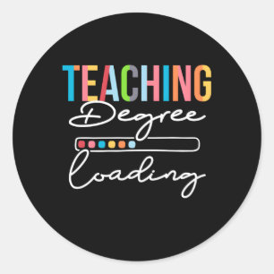 Sticker Rond Diplôme d'enseignement Chargement futur enseignant