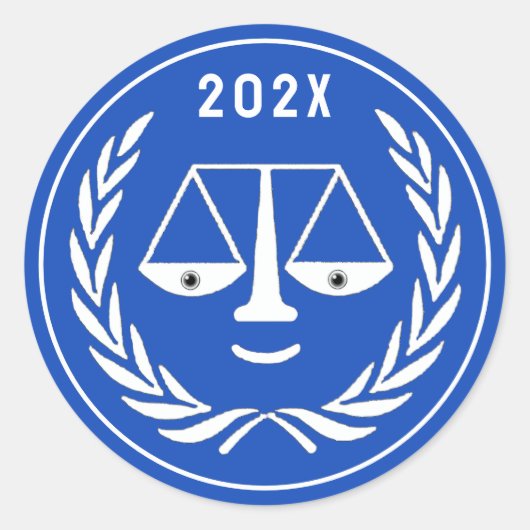 Sticker Rond Diplôme d'études de droit 2025 (Devant)