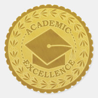 Diplôme d'excellence académique Faux Gold Seal