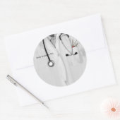 Sticker Rond Diplôme d'infirmière personnalisée (Enveloppe)