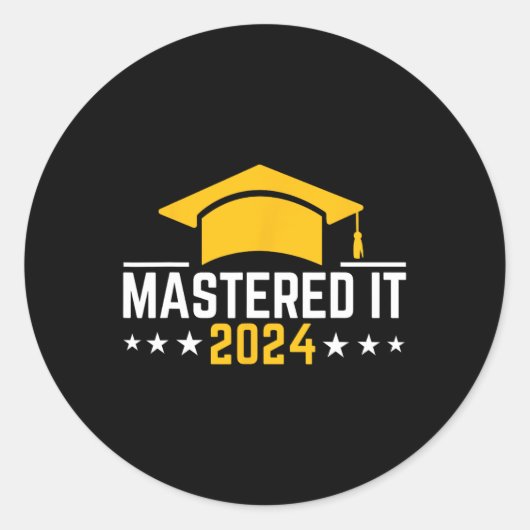 Sticker Rond Diplôme Diplôme maîtrisé Il 2024 (Devant)