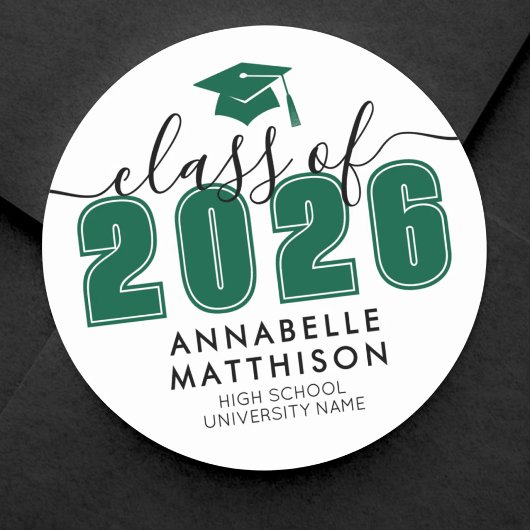 Sticker Rond Diplômé Écolo