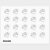 Sticker Rond Diplôme écriture moderne  (Feuille)