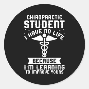 Sticker Rond Diplômé en chiropratique Chiropratique Diplômé en