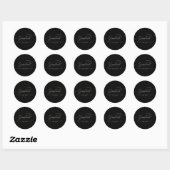 Sticker Rond Diplômé en écriture cursive fantaisie feuille d'ar (Feuille)