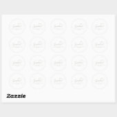 Sticker Rond Diplômé Feuille d'argent Élégant Script Remise des (Feuille)