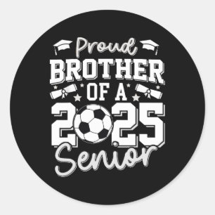 Sticker Rond Diplômé Fier Frère D'Une Arg De Football Senior 20