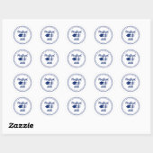 Sticker Rond Diplômé Maîtrise Diplômé (Feuille)