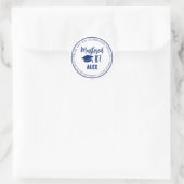 Sticker Rond Diplômé Maîtrise Diplômé (Sac)