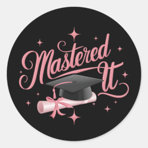 Sticker Rond Diplômé Maîtrise Diplômé Master MBA