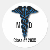 Sticker Rond Diplôme Médicale (Devant)