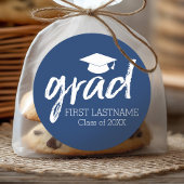 Sticker Rond Diplômé Moderne Letting Grad