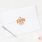 Sticker Rond Diplômé Orange (Enveloppe)