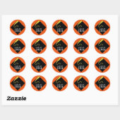 Sticker Rond Diplômé Orange 2026 (Feuille)