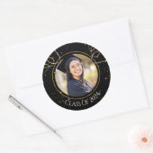 Sticker Rond Diplôme photo personnalisé (Enveloppe)