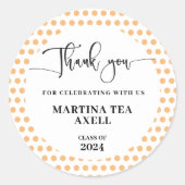 Sticker Rond Diplôme pois (Devant)