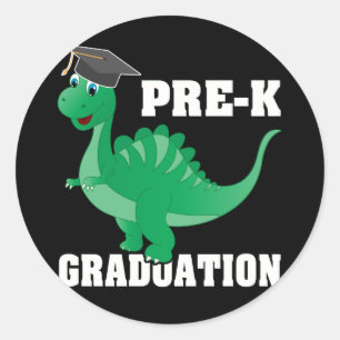Sticker Rond Diplôme préscolaire Dinosaure préscolaire Pré