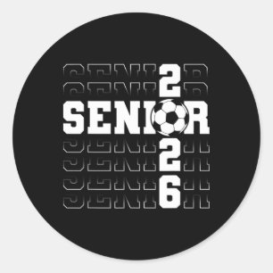 Sticker Rond Diplômé senior 2026 Promotion 2026 École Football