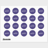 Sticker Rond Diplômé Simple Chic Calligraphie Diplômé Classique (Feuille)