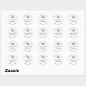 Sticker Rond Diplôme Style Classique (Feuille)