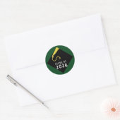 Sticker Rond Diplômé Vert 2026 (Enveloppe)
