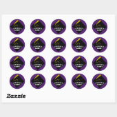 Sticker Rond Diplôme Violet (Feuille)