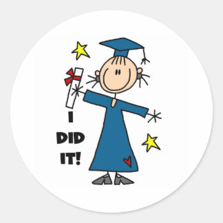 Sticker Rond Diplômée