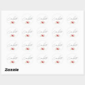 Sticker Rond Diplômée Fleur Sauvage (Feuille)