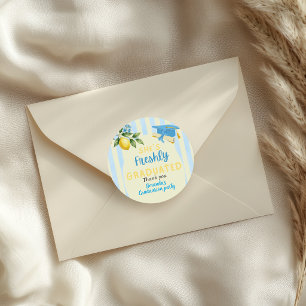 Sticker Rond Diplômée Fraîchement Étranglée Légèrement Rubanée