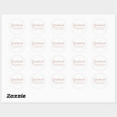 Sticker Rond Diplômée Rose Gold (Feuille)