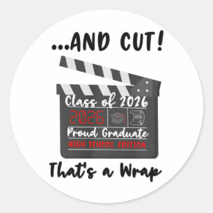 Sticker Rond Diplômés Cl De 2026 Dernier Jour De Lycée Seni