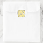 Sticker Rond DIRE FROMAGE Swiss Cheese Hotels Wedge Alimentatio (Sac)