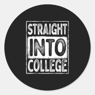 Sticker Rond Directement dans le style rétro de la rentrée univ